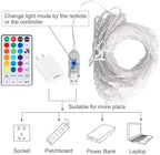 16 Colors Changing Curtain Lights - 400 LED 14.8 X 9.8 FT Fairy String, 7 Modes Twinkle with Remote, Backdrop, alternate view