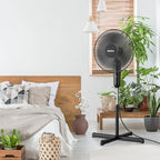 16" Digital Stand Fan, 80° Oscillation, 3 Speeds, 3 Modes, 7.5 Hour Timer, Adjustable Height, 30° Adjustable, alternate view