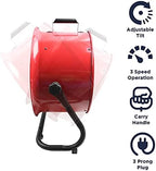 16" High Velocity Turbo Fan with Pivoting Head - Efficient Air Circulation, High-Velocity Drum Fan Ideal for, alternate view
