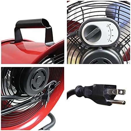 16" High Velocity Turbo Fan with Pivoting Head - Efficient Air Circulation, High-Velocity Drum Fan Ideal for, alternate view