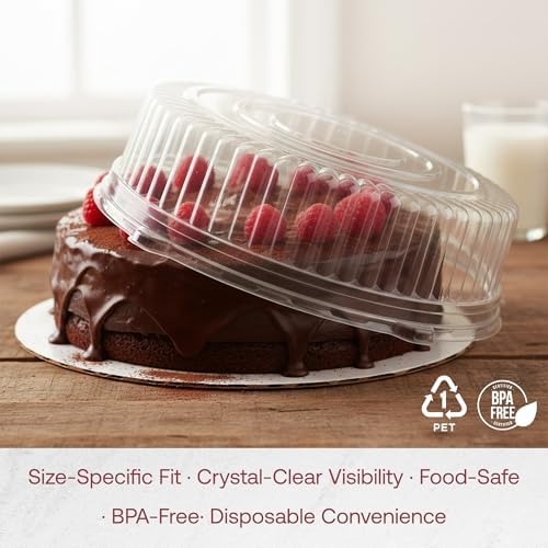 16 Inch Clear Round Plastic Dome Lids for Catering Trays & Platters, 25 Pk in 16" in Clear, alternate view 2