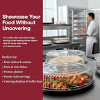 16 Inch Clear Round Plastic Dome Lids for Catering Trays & Platters, 25 Pk in 16" in Clear, alternate view 6