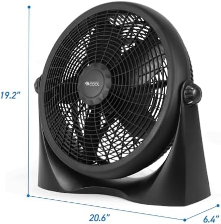 16 Inch High Velocity Floor Fan, Black, CFF16B in Black, alternate view 2