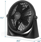 16 Inch High Velocity Floor Fan, Black, CFF16B in Black, alternate view 2