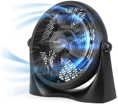 16 Inch High Velocity Floor Fan, Black, CFF16B in Black, alternate view 3