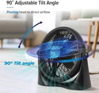 16 Inch High Velocity Floor Fan, Black, CFF16B in Black, alternate view 4