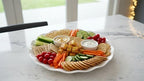 16 Inch Melamine Serving Platter Round Platter BPA-Free Large Platter for Charcuterie, Food, Fruit, Snack, and, alternate