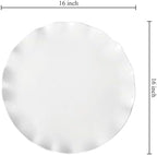 16 Inch Melamine Serving Platter Round Platter BPA-Free Large Platter for Charcuterie, Food, Fruit, Snack, and, alternate