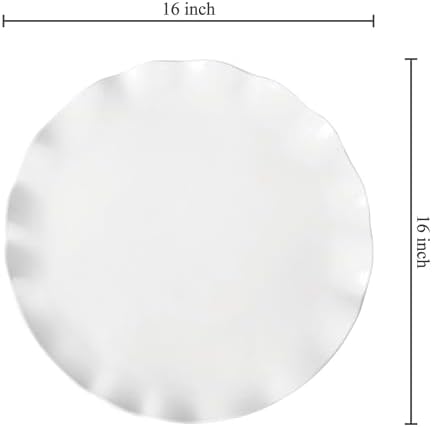 16 Inch Melamine Serving Platter Round Platter BPA-Free Large Platter for Charcuterie, Food, Fruit, Snack, and, alternate