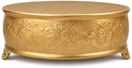16 inch Round Gold Wedding Cake Stand in Gold, alternate view 3