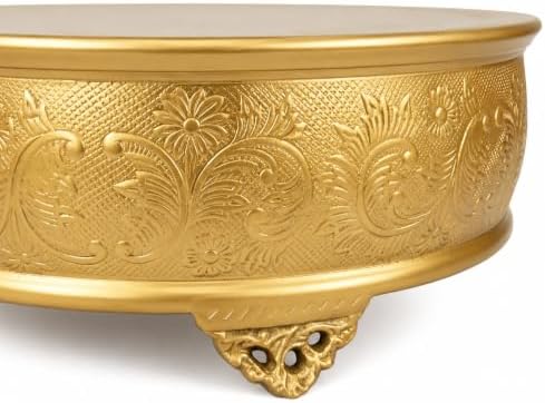 16 inch Round Gold Wedding Cake Stand in Gold, alternate view 4