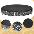 16 Inch Round Wedding Cake Stand for Cupcakes & Desserts, Black in Black, alternate view 5