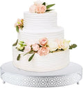 16 Inch Round Wedding Cake Stand for Cupcakes & Desserts, White in White