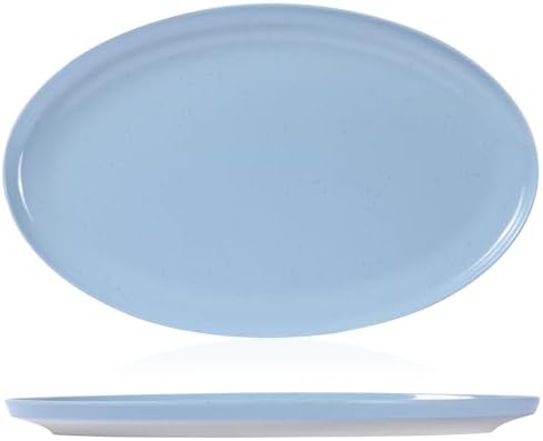 16" Melamine Oval Platter Set of 2- Lightweight Durable Serving Tray for Party, Catering & Home | Dishwasher