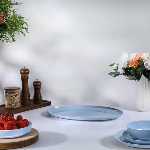 16" Melamine Oval Platter Set of 2- Lightweight Durable Serving Tray for Party, Catering & Home | Dishwasher, alternate view