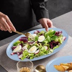 16" Melamine Oval Platter Set of 2- Lightweight Durable Serving Tray for Party, Catering & Home | Dishwasher, alternate view