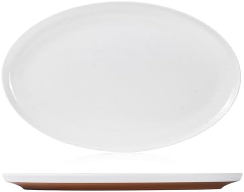 16" Melamine Oval Platter Set of 2 - Lightweight Durable Serving Tray for Party, Catering & Home | Dishwasher