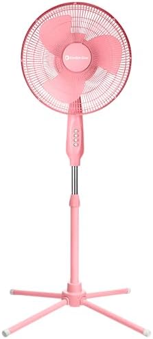 16" Oscillating Pedestal Fan with Folding Base - Pink in Pink