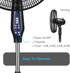 16" Oscillating Pedestal Fan with Remote & Folding Base, alternate view 4