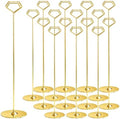 16 Pack 12 Inch Table Number Holders, Gold Diamond Place Card Holders in Gold Diamond 16PK
