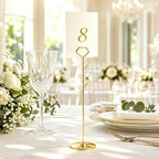 16 Pack 12 Inch Table Number Holders, Gold Diamond Place Card Holders in Gold Diamond 16PK, alternate view 2