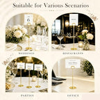 16 Pack 12 Inch Table Number Holders, Gold Diamond Place Card Holders in Gold Diamond 16PK, alternate view 5