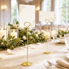 16 Pack 12 Inch Table Number Holders, Gold Diamond Place Card Holders in Gold Diamond 16PK, alternate view 6