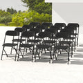 16 Pack Black Folding Chairs for School Events Wedding Party Picnic