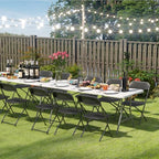 16 Pack Black Folding Chairs for School Events Wedding Party Picnic, alternate view 2