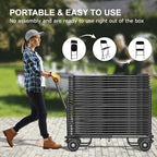 16 Pack Black Folding Chairs for School Events Wedding Party Picnic, alternate view 5