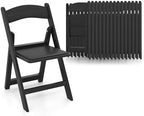 16-Pack Folding Chairs, Portable Resin Event Chairs with Padded Seat, All-Weather Resin Frame, 1100 lbs Static
