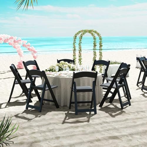 16-Pack Folding Chairs, Portable Resin Event Chairs with Padded Seat, All-Weather Resin Frame, 1100 lbs Static, alternate