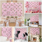 16-Pack Pink 3D Artificial Flower Wall Panels, Floral Backdrop, alternate view 3