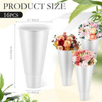 16 Pcs 14.5 Inch Tall Plastic Flower Buckets Bulk Floral Buckets for Cut Flower Tall Vase for Wake up Flowers, alternate view