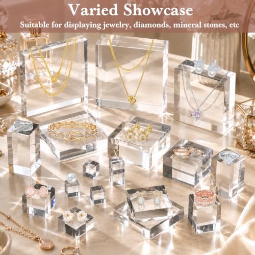 16 Pcs 6 X 6 X 1 Inch Acrylic Blocks, Clear Square Acrylic Base in 6 X 6 X 1 Inch in Clear, alternate view 3
