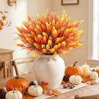 16 PCS Artificial Fall Flowers for Outdoors, Fake Lavender Plants, alternate view 6