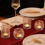 16 Pcs Clear Tealight Candle Holders for Table Centerpieces- Assorted Glass Votive Candle Holders for Wedding, alternate view