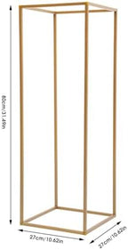 16 Pcs Column Vases Centerpieces for Tables, Gold Flower Stand for Wedding in Gold, alternate view 3