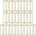 16 Pcs Flower Gold Vase, Wedding Metal Column Flower Stand Set, 23.6in Centerpiece Table Decoration Pillar