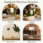 16 Pcs Gold Table Number Holders, 6-Inch Stable Place Card Holders with Non-Slip Base, Metal Photo Stands for, alternate view