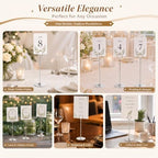 16 Pieces Table Card Holder 8 inches Silver Place Steel Card holders for Photos, Food Signs, Memo Notes, alternate view 5