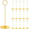 16 Pieces Table Card Holder 8 inches Table Number Holders Place Steel Card Holders for Photos, Food Signs, Memo