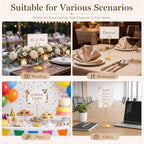 16 Pieces Table Card Holder 8 inches Table Number Holders Place Steel Card Holders for Photos, Food Signs, Memo, alternate