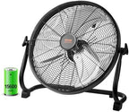 16'' Rechargeable Floor Fan, Portable Quiet Personal Fan for Home or Office, 360 Degree Manual Pivoting Head