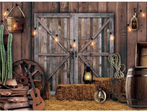 16 x 7 ft Western Party Backdrop Wild West Cowboy Rodeo Decoration in 16 x 7 ft