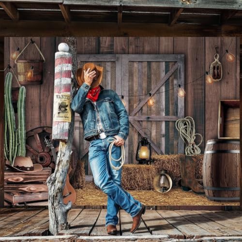 16 x 7 ft Western Party Backdrop Wild West Cowboy Rodeo Decoration in 16 x 7 ft, alternate view 2