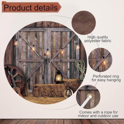 16 x 7 ft Western Party Backdrop Wild West Cowboy Rodeo Decoration in 16 x 7 ft, alternate view 3