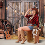 16 x 7 ft Western Party Backdrop Wild West Cowboy Rodeo Decoration in 16 x 7 ft, alternate view 4