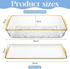 16" x 9" Chilled Serving Tray with Compartments,2 Set, Clear White in Clear White, alternate view 3