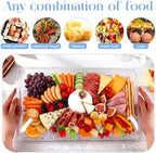 16" x 9" Chilled Serving Tray with lids, Clear,1 Set in 16 x 9 inches in Clear, alternate view 5